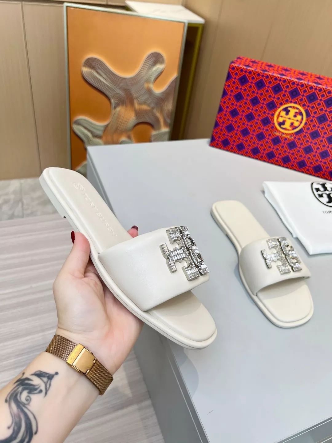 tory burch tb chaussons pour femme s_12b57a71